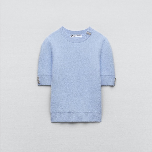 Periwinkle Zara JEWEL BUTTON KNIT SWEATER
Size L - Picture 5 of 10